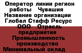 Оператор линии(регион работы - Чувашия) › Название организации ­ Глобал Стафф Ресурс, ООО › Отрасль предприятия ­ Промышленность, производство › Минимальный оклад ­ 35 000 - Все города Работа » Вакансии   . Приморский край,Лесозаводский г. о. 